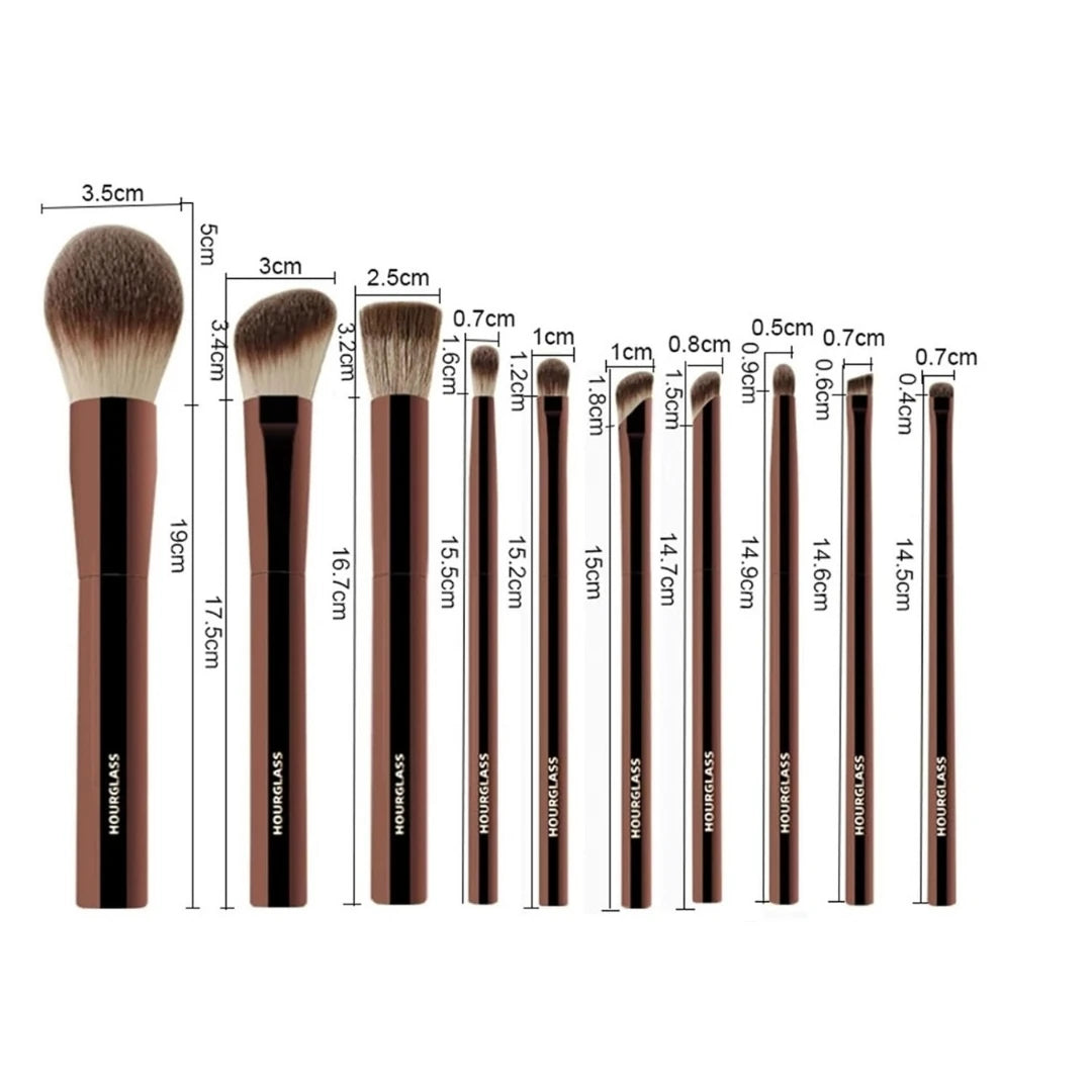 Hourglass 10 Parça Vegan Seyahat Ambient Fırça Seti